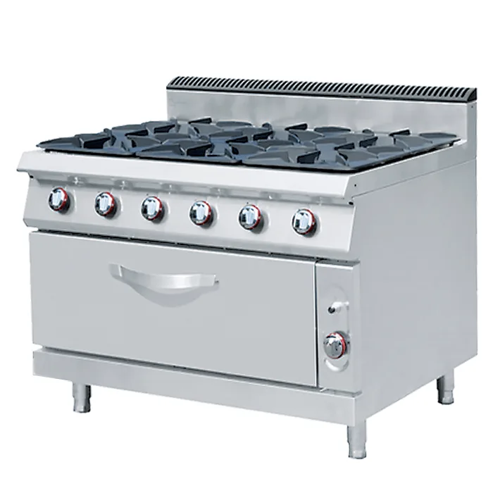 Gas Stove with Oven 6 Burners